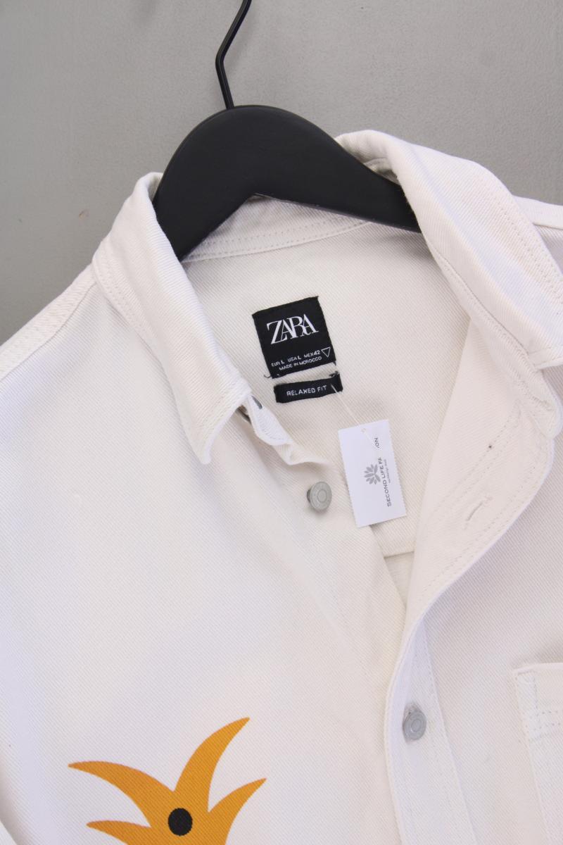 Zara Langarmhemd für Herren Gr. L creme