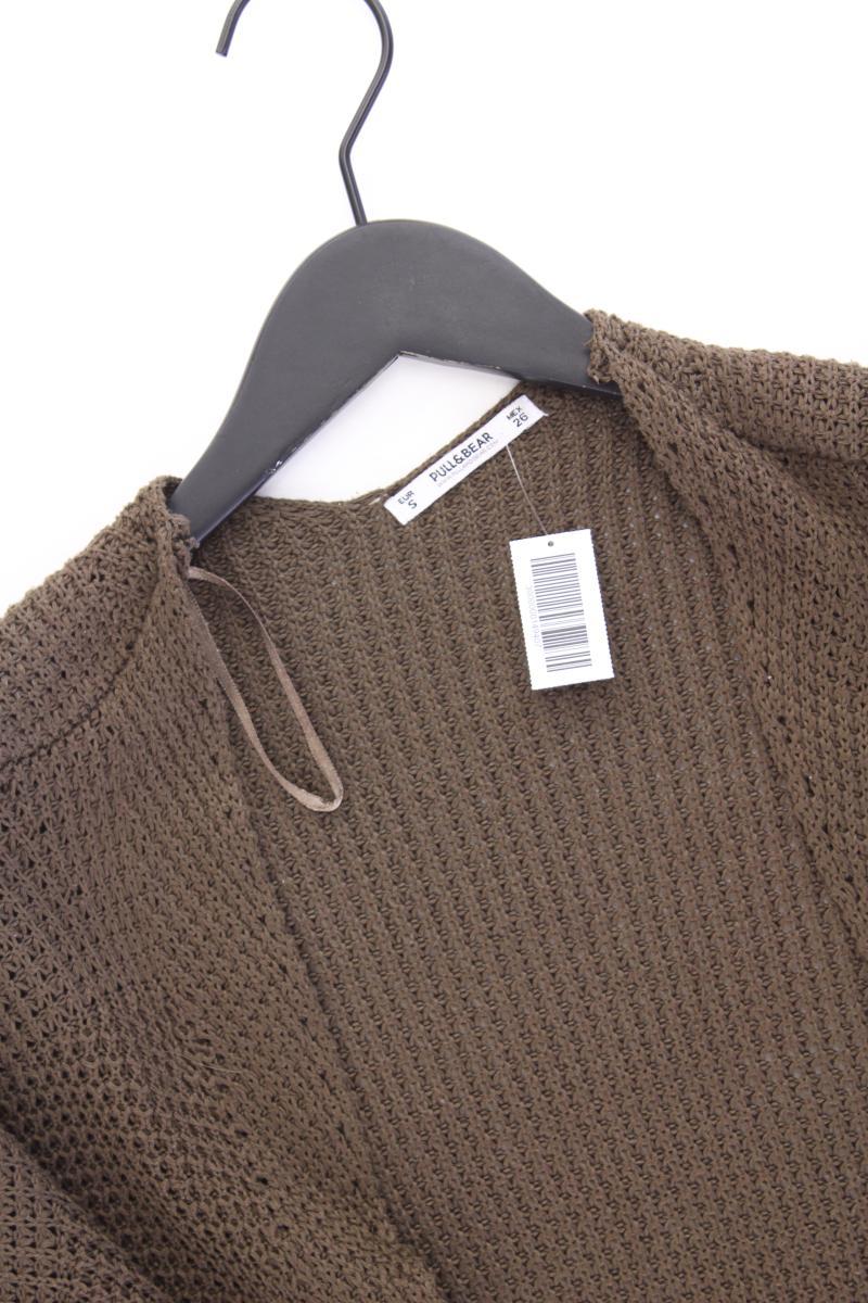 Pull&Bear Strickjacke Gr. S 3/4 Ärmel braun