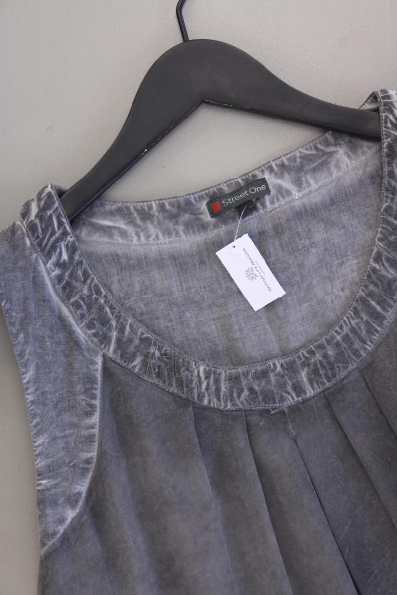 Street One Midikleid Gr. 40 Ärmellos grau aus Polyester