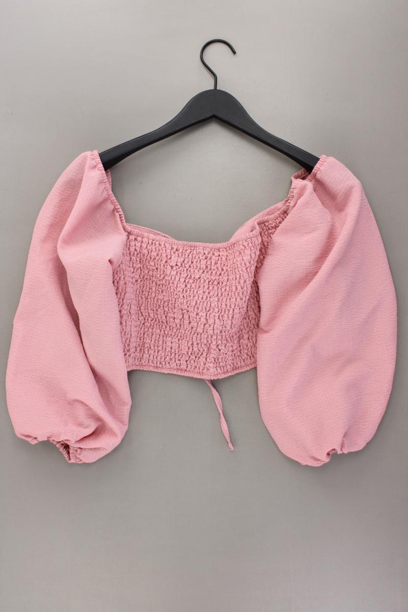 Shein Crop Bluse Gr. XL neuwertig 3/4 Ärmel rosa aus Polyester