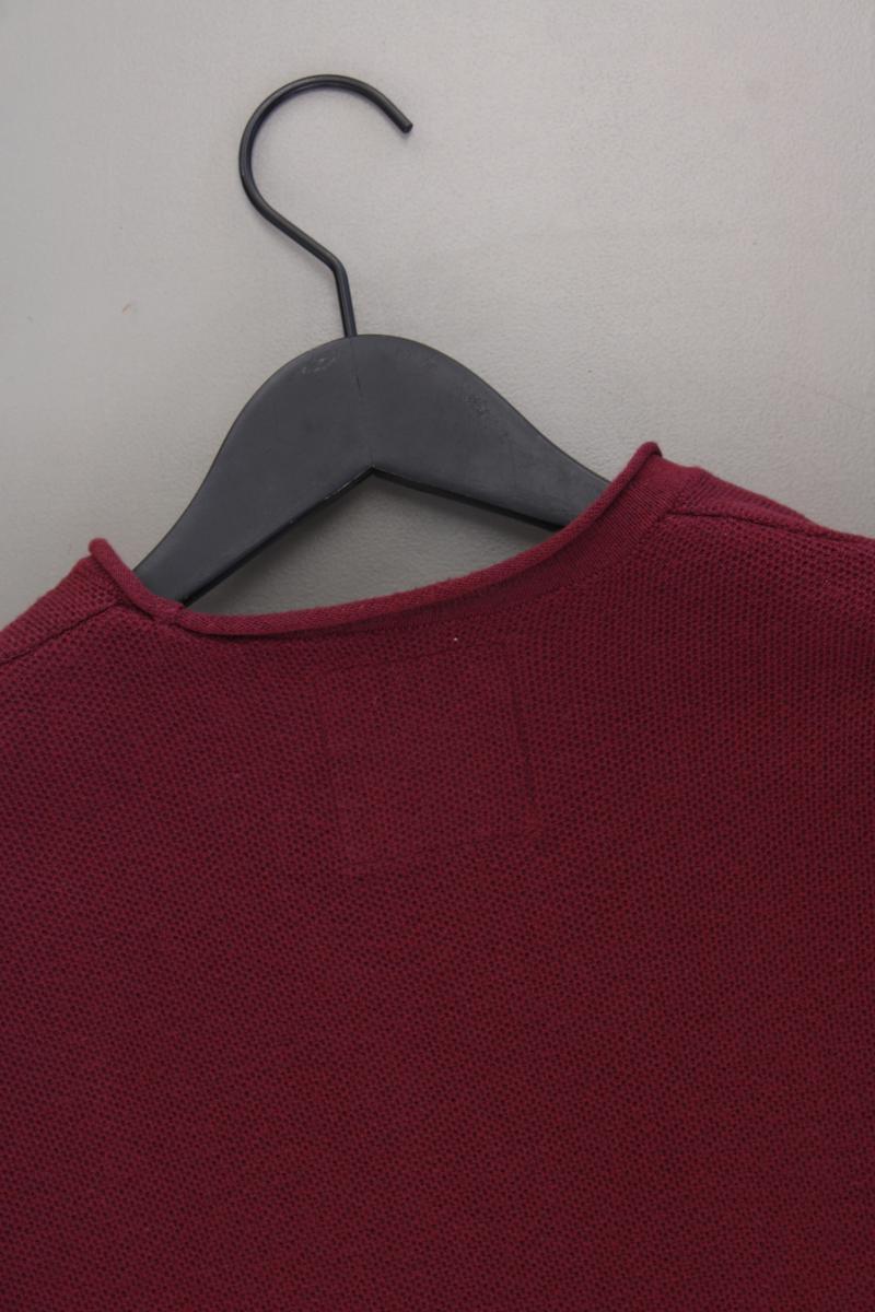 Hollister Strickshirt für Herren Gr. S Kurzarm rot