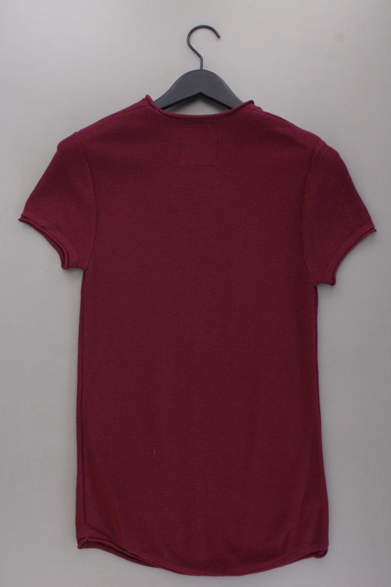 Hollister Strickshirt für Herren Gr. S Kurzarm rot