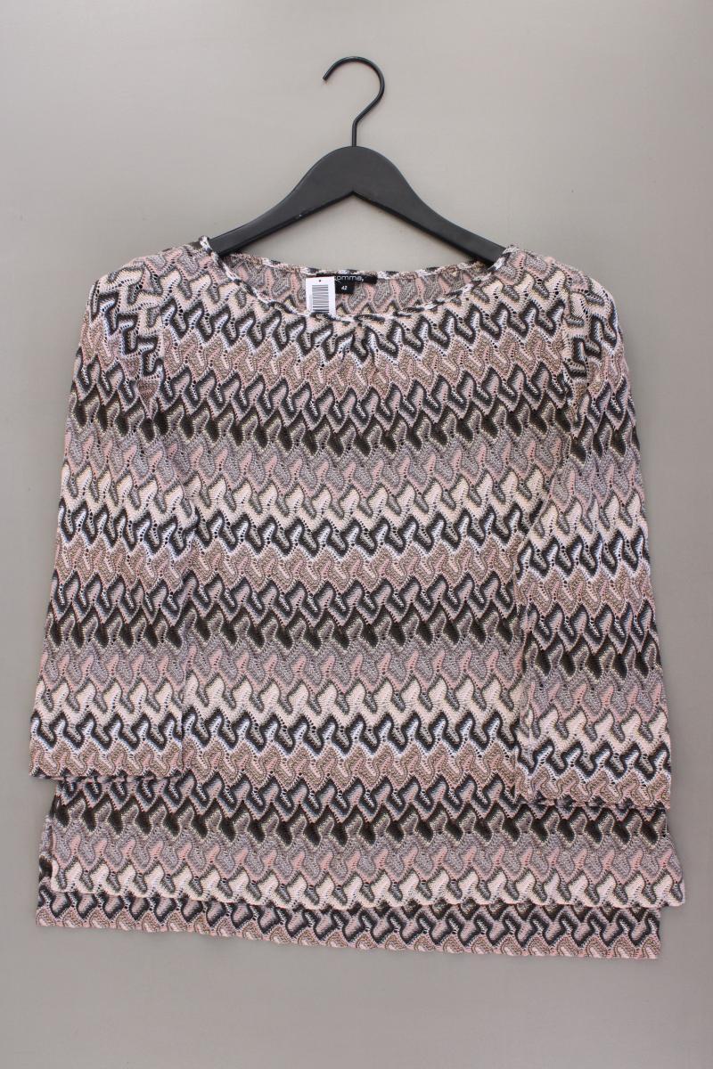 comma, Classic Shirt Gr. 42 neuwertig 3/4 Ärmel mehrfarbig aus Polyester