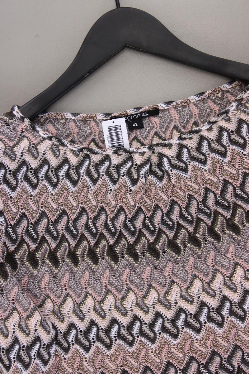 comma, Classic Shirt Gr. 42 neuwertig 3/4 Ärmel mehrfarbig aus Polyester