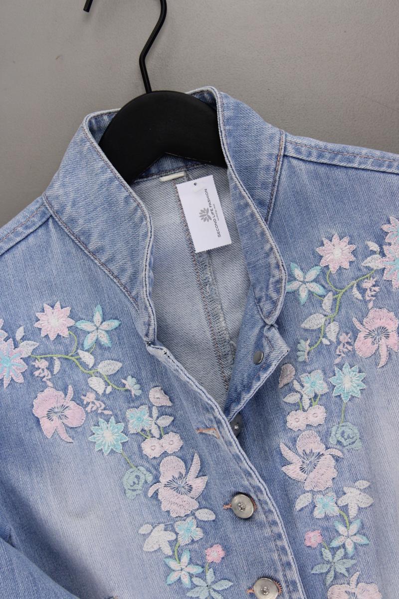 Heine Jeansjacke Gr. 40 Vintage blau aus Baumwolle