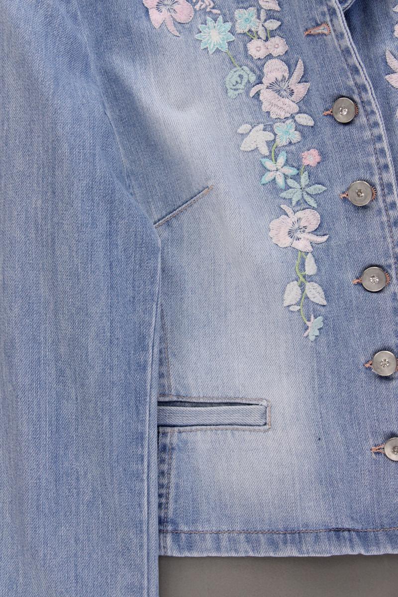 Heine Jeansjacke Gr. 40 Vintage blau aus Baumwolle