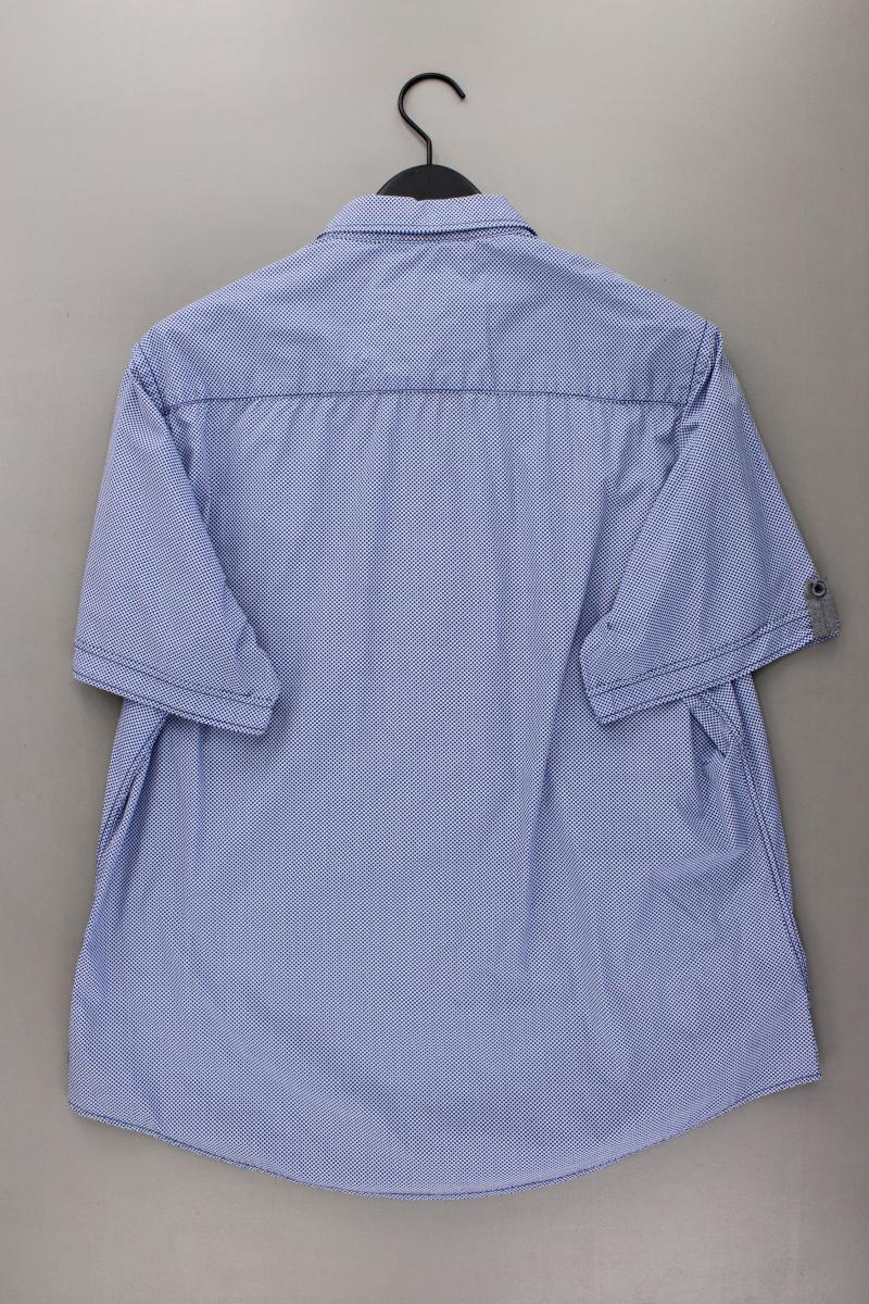 Engbers Kurzarmhemd für Herren Gr. Hemdgröße 43/44 geometrisches Muster blau