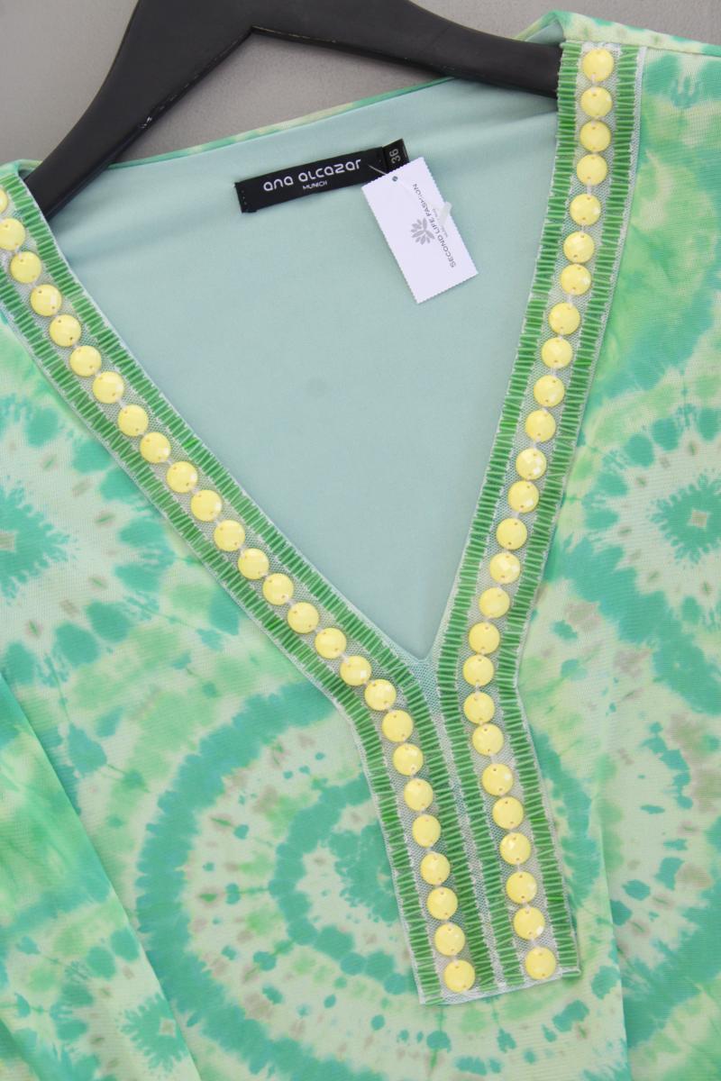 Ana Alcazar Langarmkleid Gr. 36 mit Batikmuster neuwertig grün aus Polyester