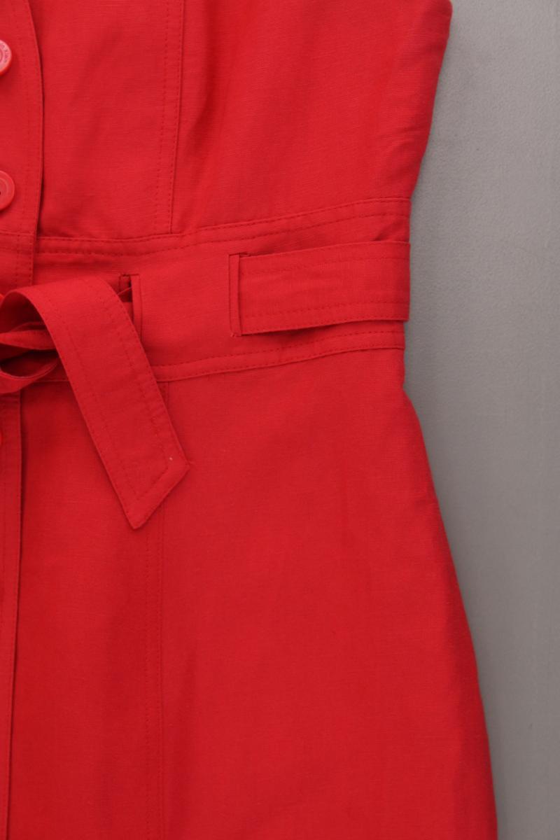 Calvin Klein Kurzarmkleid Gr. S rot aus Leinen