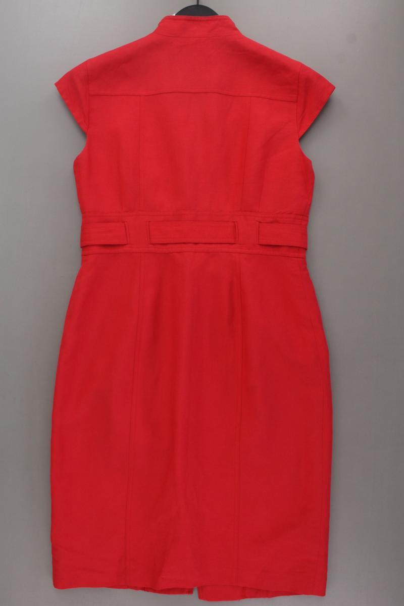 Calvin Klein Kurzarmkleid Gr. S rot aus Leinen