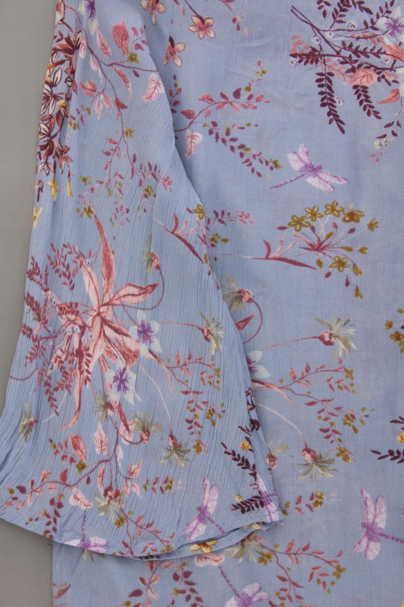 edc by Esprit Oversize-Bluse Gr. S mit Blumenmuster 3/4 Ärmel blau