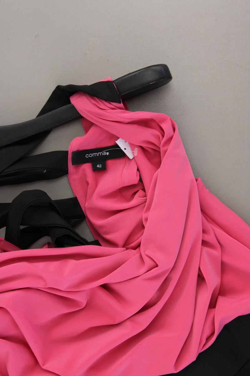 comma, Abendkleid Gr. 42 Ärmellos pink aus Polyester