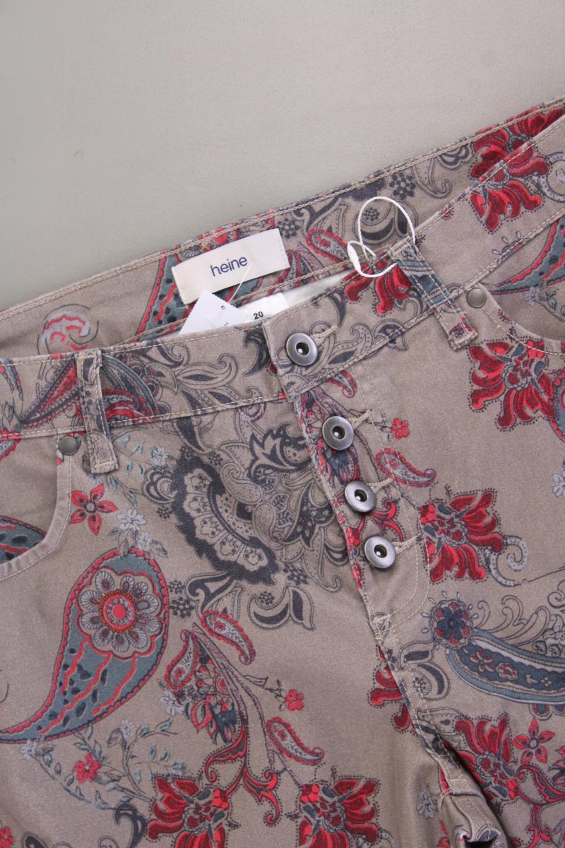 Heine Hose Gr. Kurzgröße 20 mit Paisleymuster neuwertig mehrfarbig aus Baumwolle