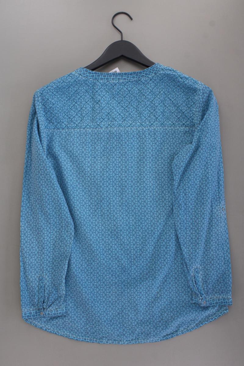 Cecil Langarmbluse Gr. M blau aus Baumwolle