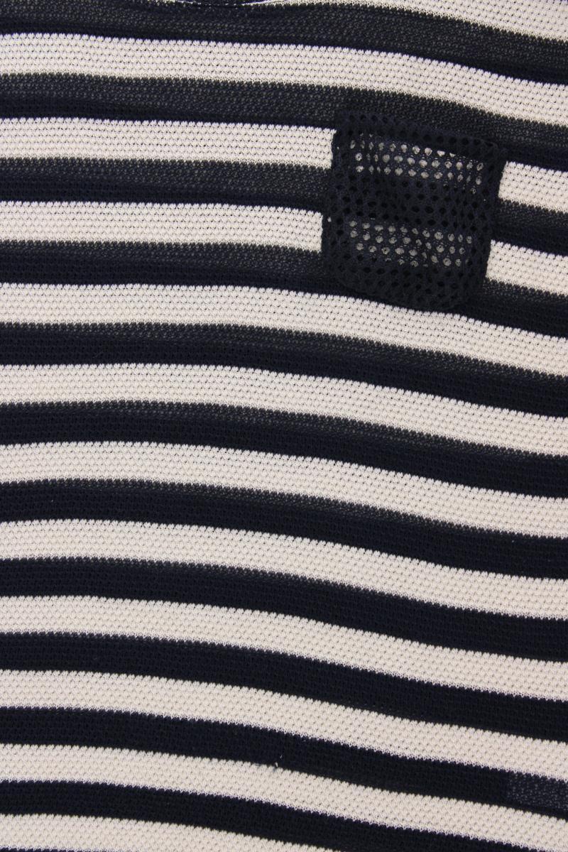 Kalisson Strickshirt Gr. M gestreift Kurzarm blau aus Baumwolle