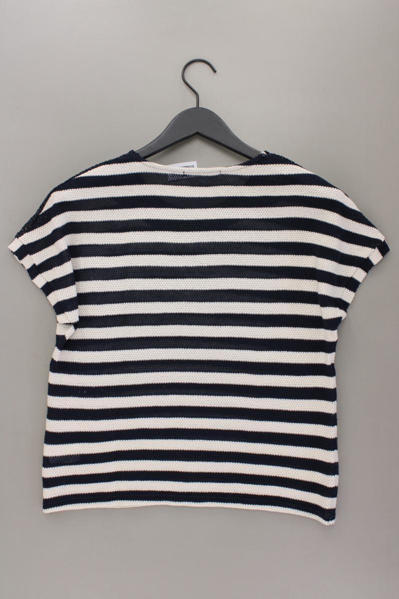 Kalisson Strickshirt Gr. M gestreift Kurzarm blau aus Baumwolle