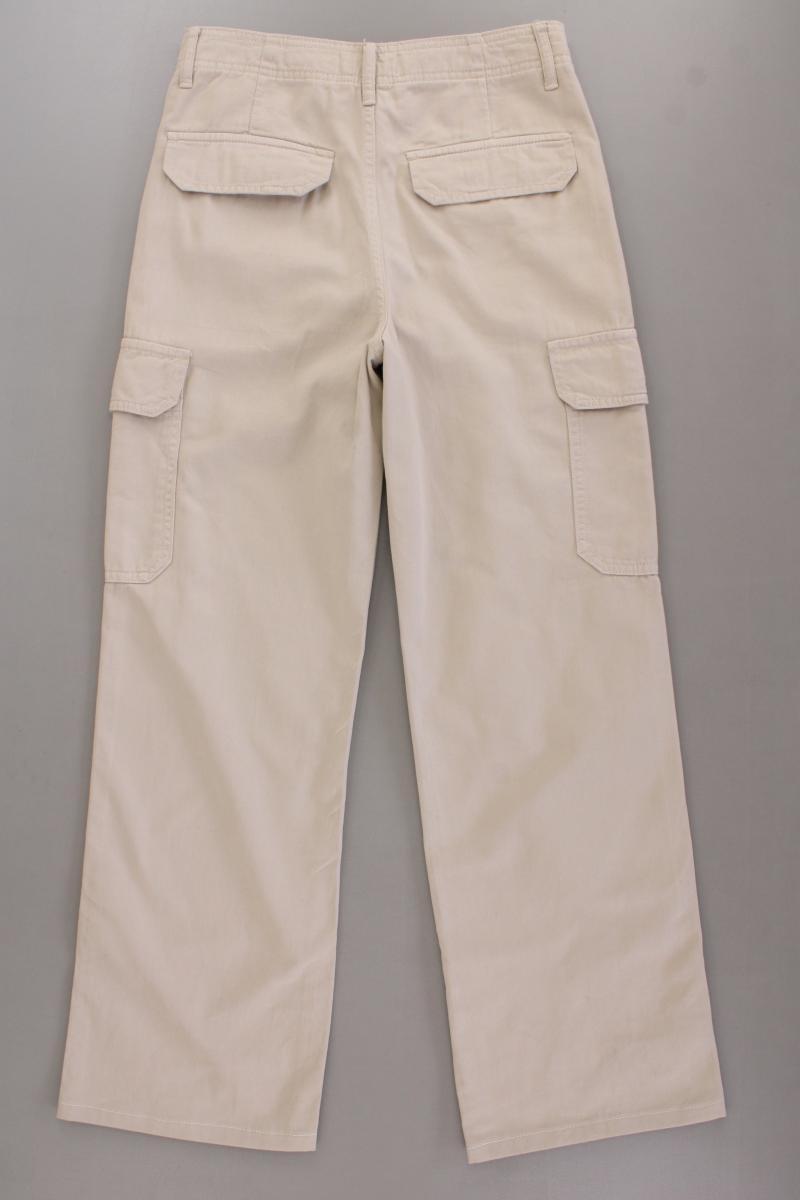 Zara Cargohose Gr. 34 creme aus Baumwolle