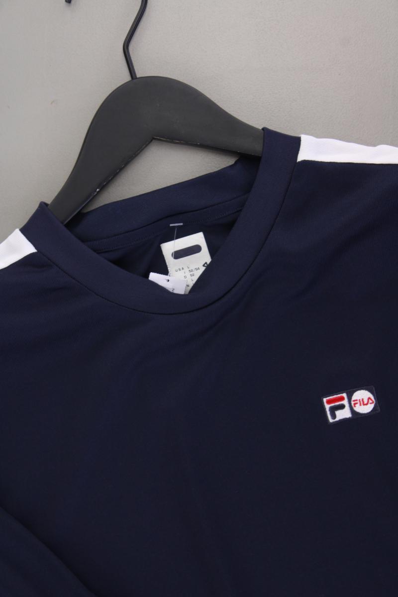 FILA Sportshirt für Herren Gr. 52/54 Kurzarm blau aus Polyester