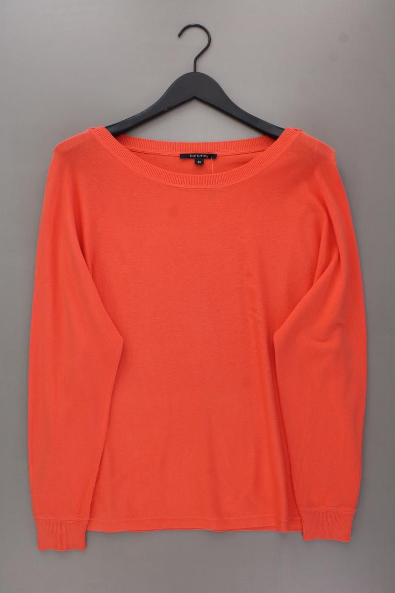 comma, Feinstrickpullover Gr. 44 orange aus Polyamid