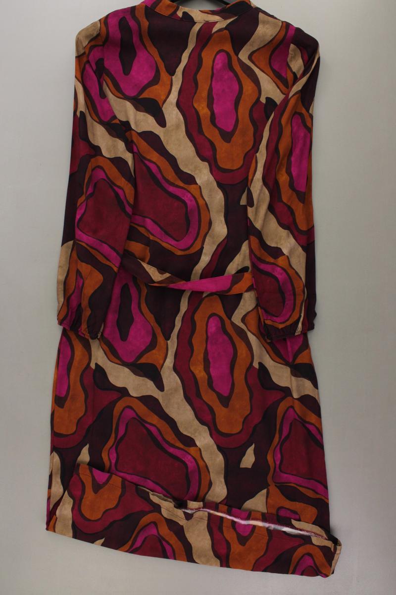 Cartoon Langarmkleid Gr. 40 geometrisches Muster mit Gürtel mehrfarbig