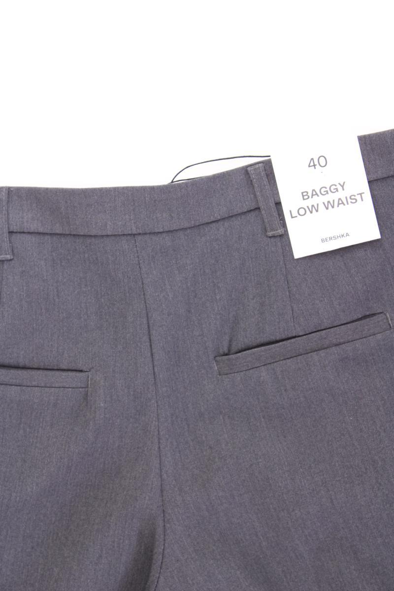Bershka Stoffhose Gr. 40 neu mit Etikett grau aus Polyester