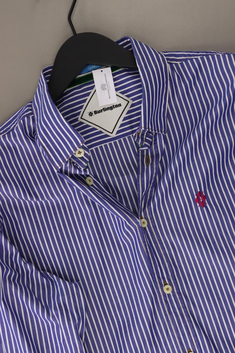 Burlington Langarmhemd für Herren Gr. L gestreift blau