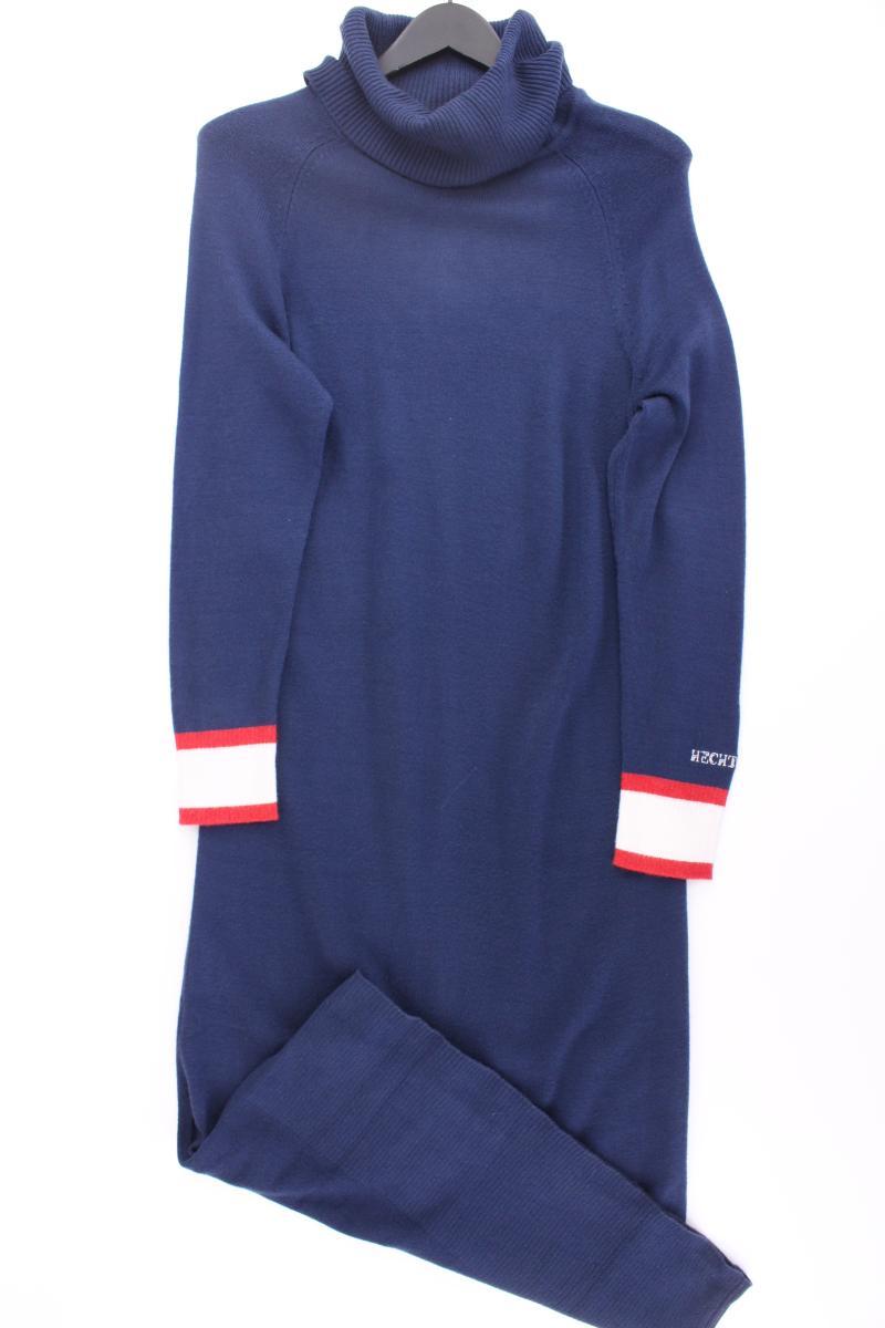 Daniel Hechter Strickkleid Gr. 38 Langarm blau aus Viskose