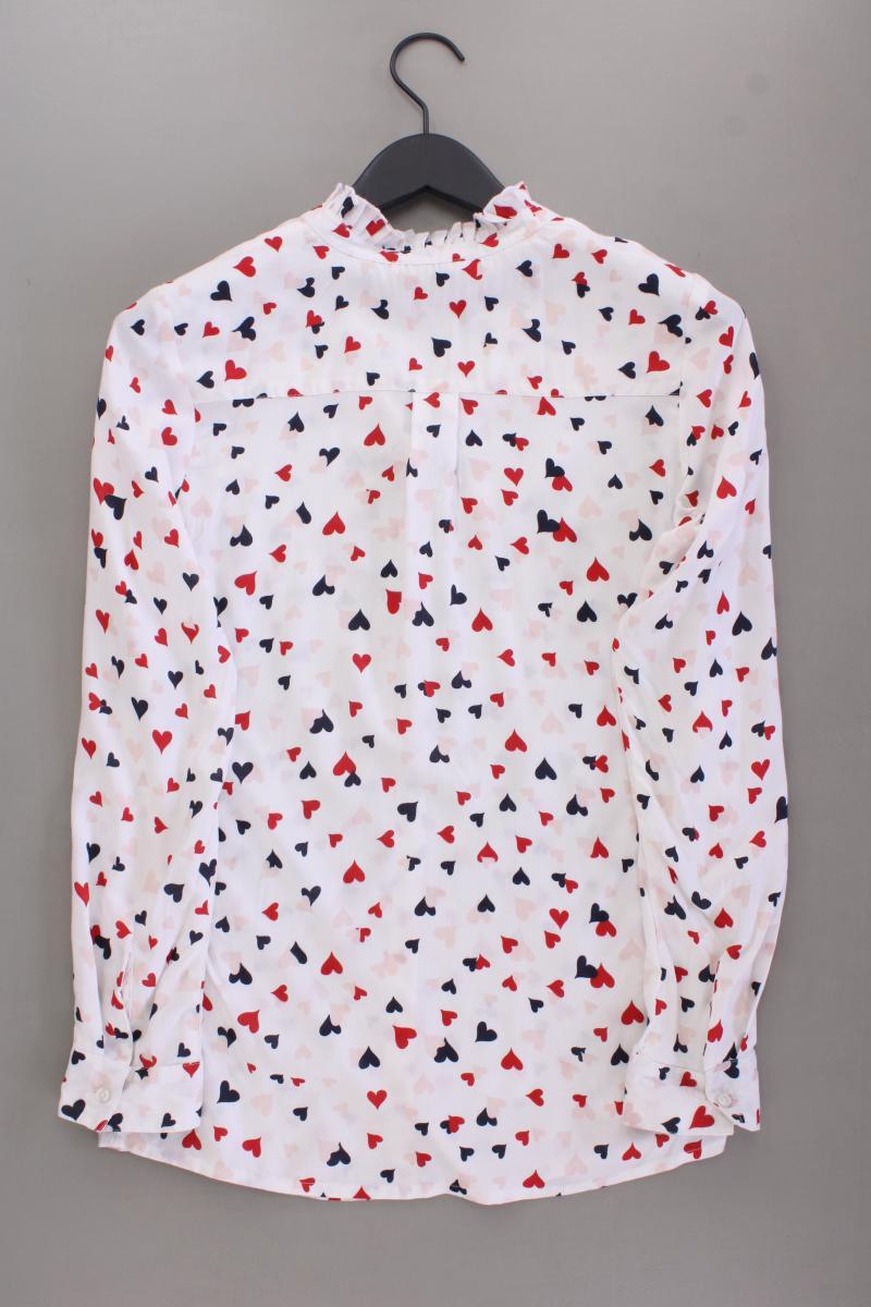 AJC Fashion Bluse mit Herzmuster Gr. 34 Langarm creme aus Viskose
