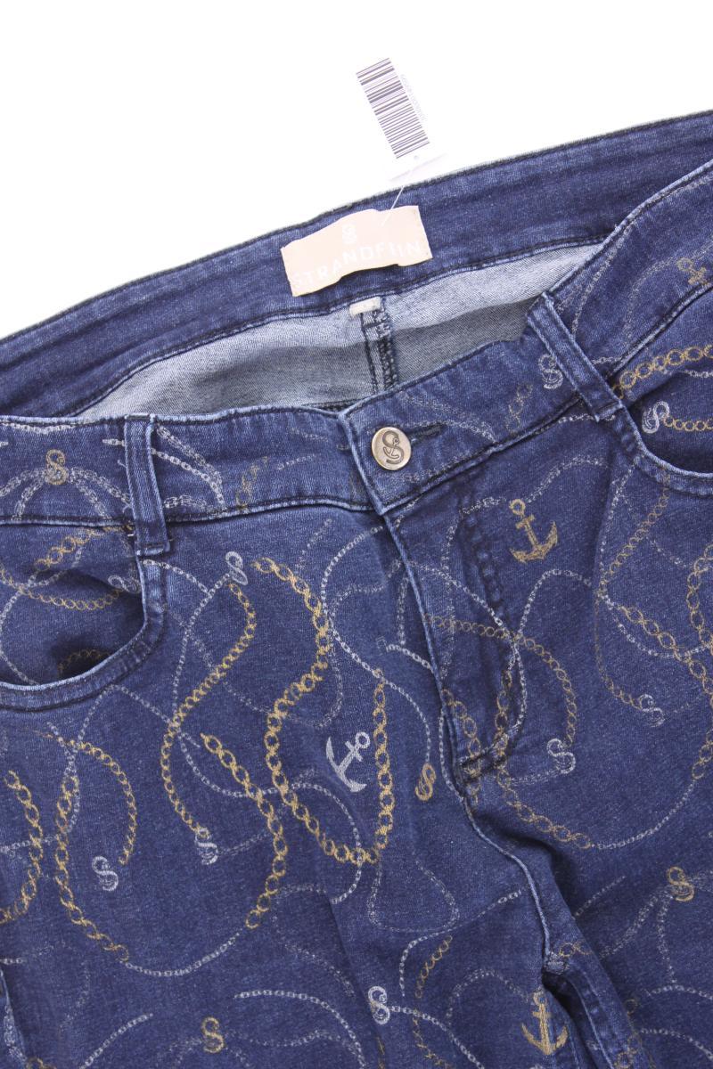 STRANDFEIN Jeans mit Ankermuster Gr. 42 blau aus Baumwolle