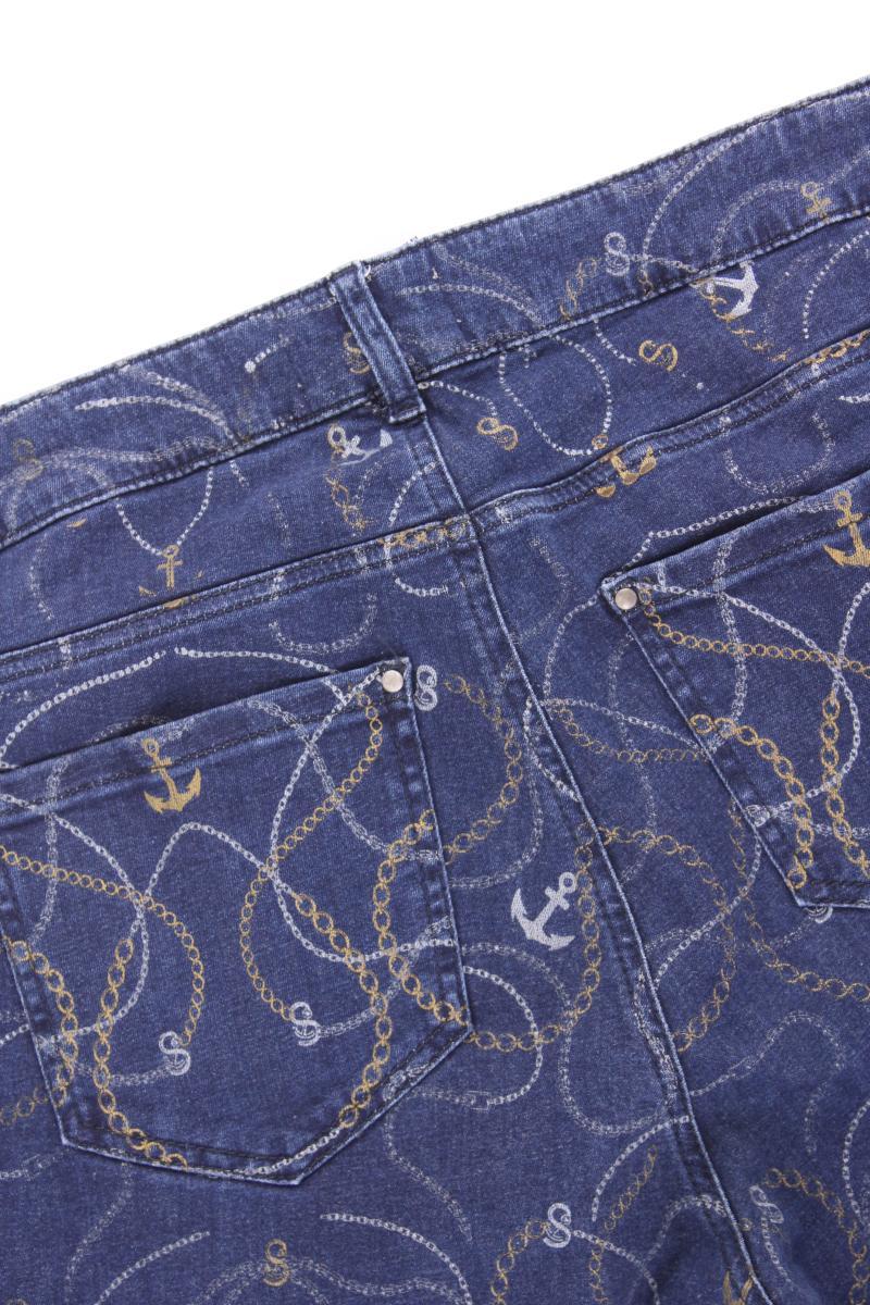 STRANDFEIN Jeans mit Ankermuster Gr. 42 blau aus Baumwolle