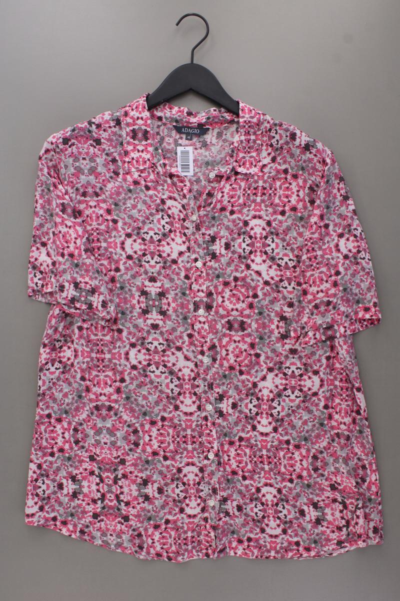 Adagio Kurzarmbluse Gr. 46 pink aus Viskose