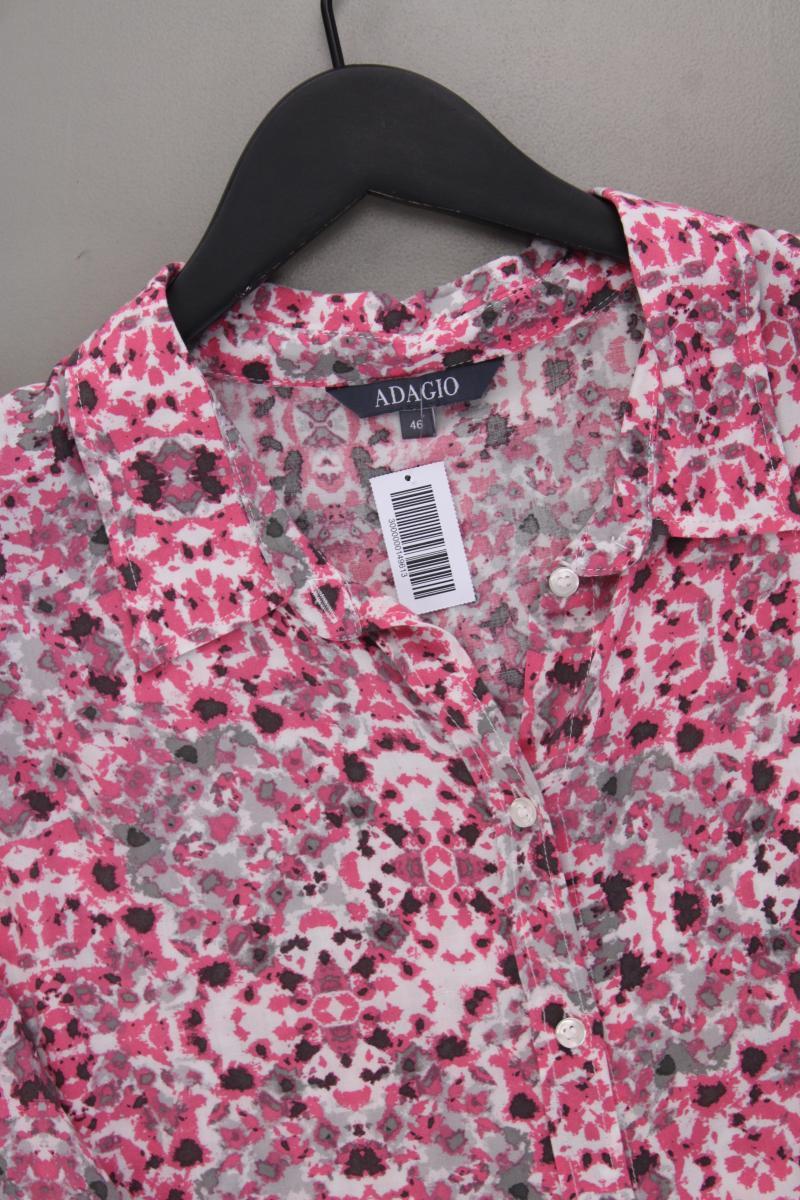 Adagio Kurzarmbluse Gr. 46 pink aus Viskose