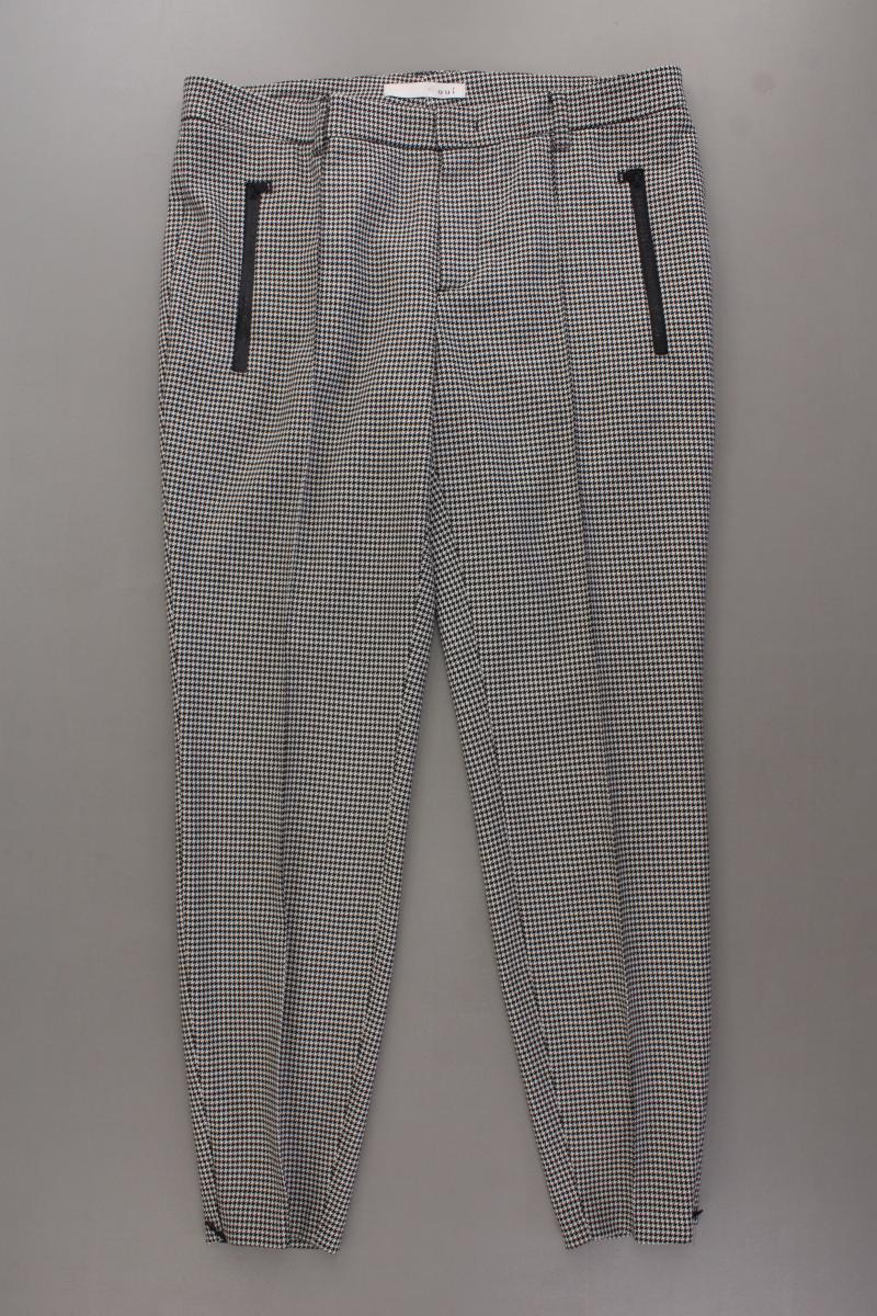 Oui Stoffhose Gr. 40 hahnentritt grau aus Polyester