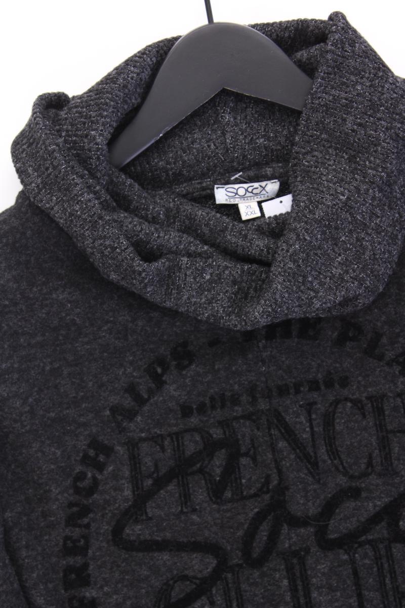 Soccx Feinstrickpullover Gr. XL/XXL grau aus Viskose