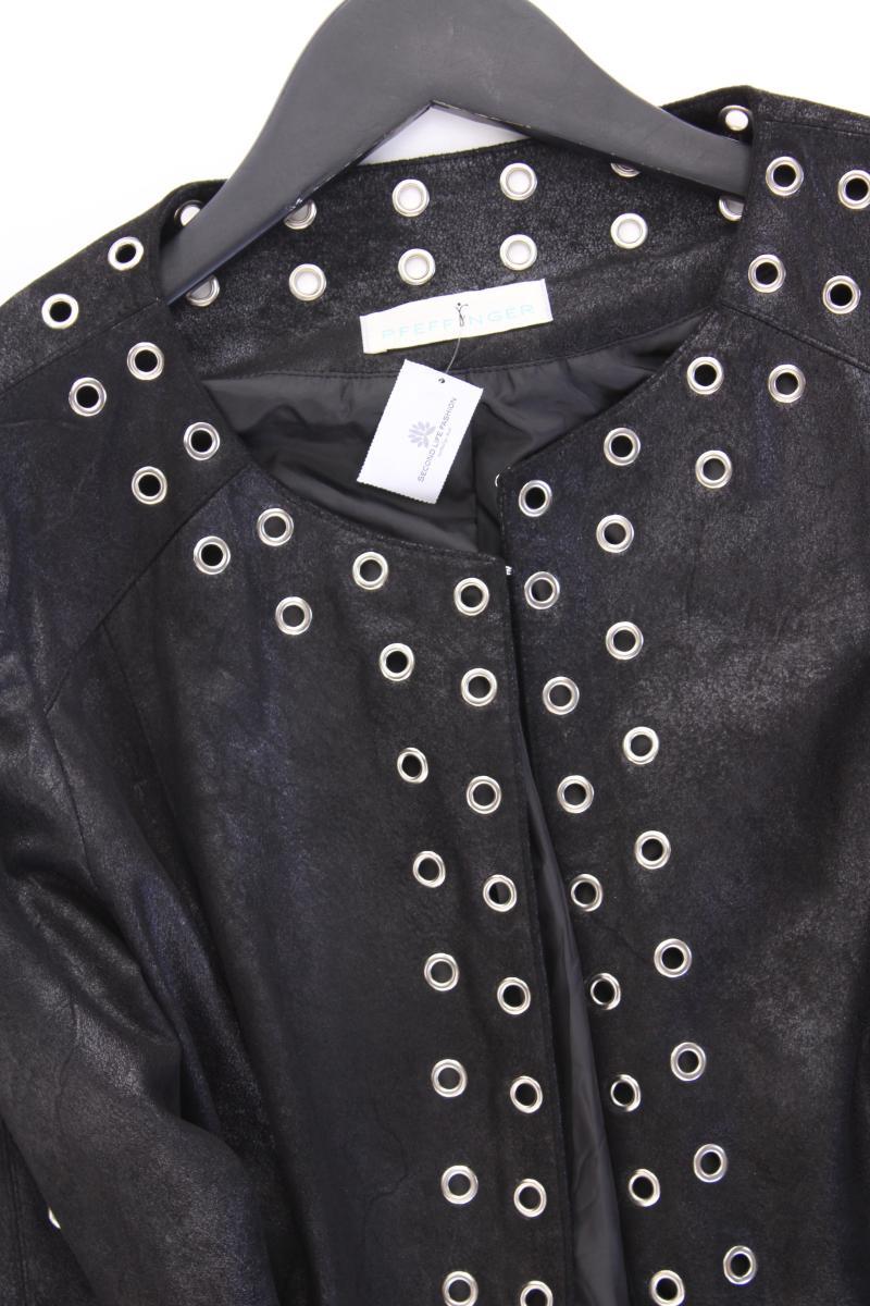 Pfeffinger Übergangsjacke Gr. 36 neuwertig mit Nieten schwarz aus Polyester