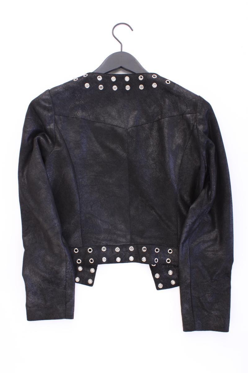 Pfeffinger Übergangsjacke Gr. 36 neuwertig mit Nieten schwarz aus Polyester