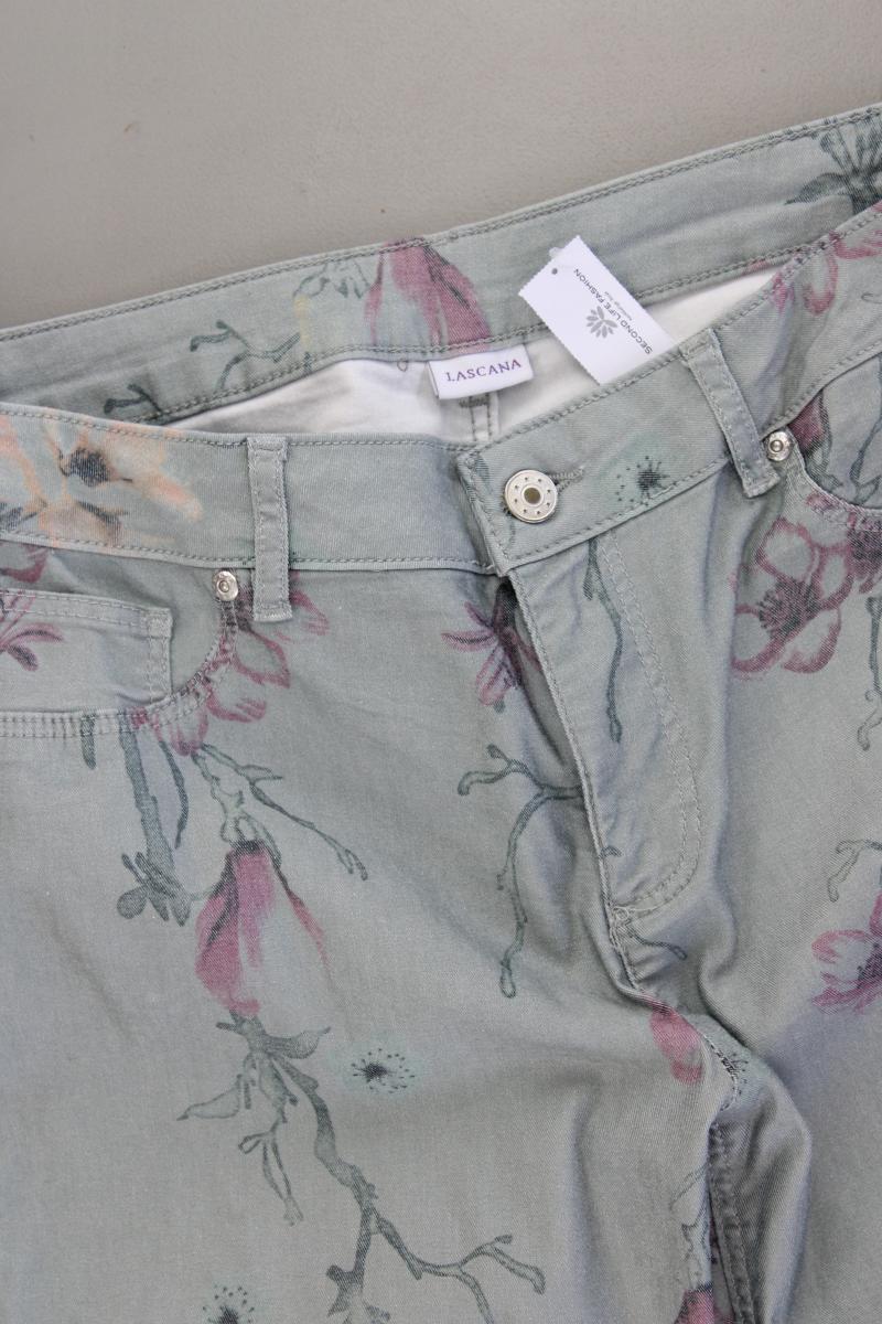 Lascana Hose Gr. 42 mit Blumenmuster mehrfarbig aus Baumwolle