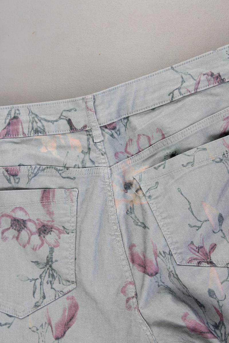 Lascana Hose Gr. 42 mit Blumenmuster mehrfarbig aus Baumwolle