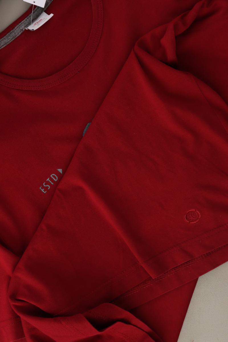 s.Oliver Printshirt für Herren Gr. XL Kurzarm rot