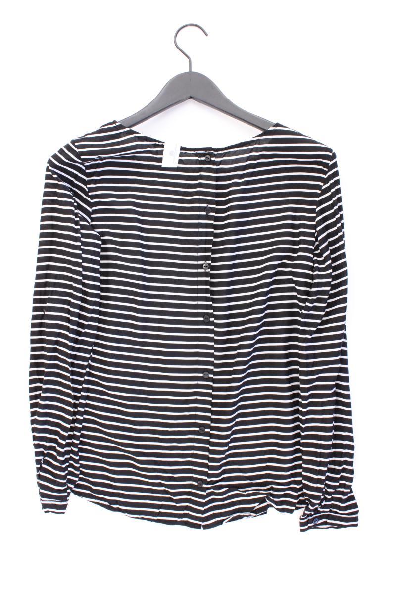 Tom Tailor Langarmbluse Gr. 36 gestreift schwarz aus Viskose