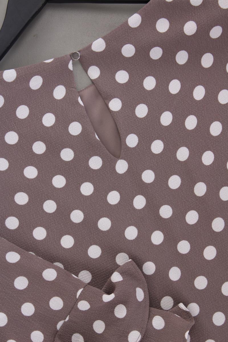 Wallis Midikleid Gr. 40 gepunktet neuwertig 3/4 Ärmel braun aus Polyester