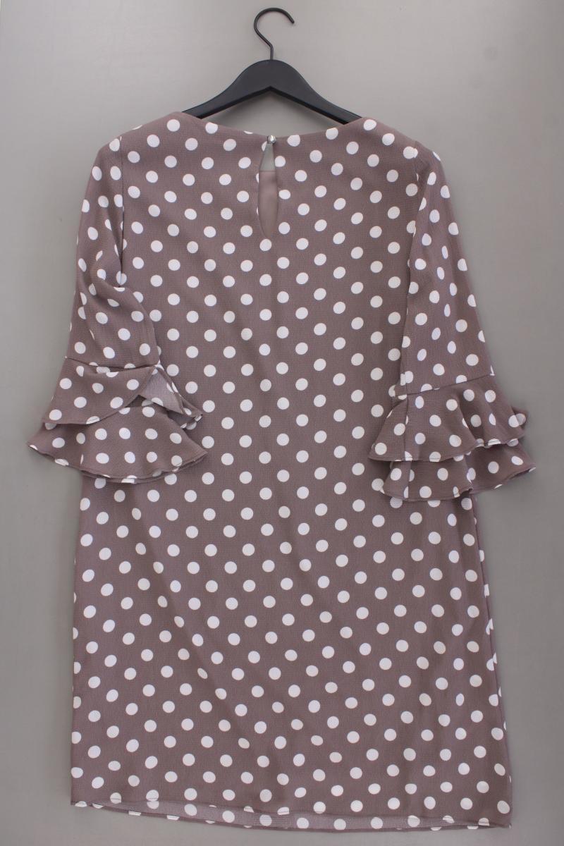 Wallis Midikleid Gr. 40 gepunktet neuwertig 3/4 Ärmel braun aus Polyester