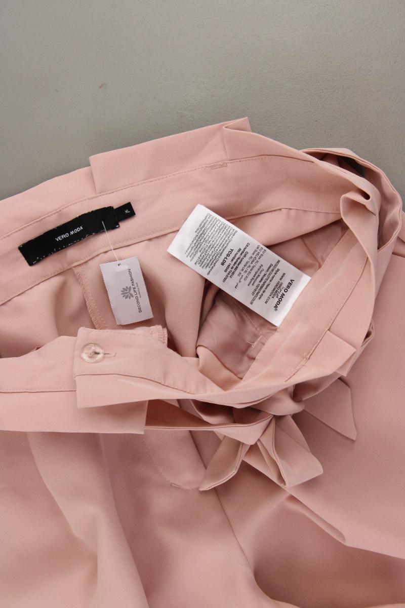 Vero Moda Stoffhose Gr. XL mit Gürtel rosa aus Polyester