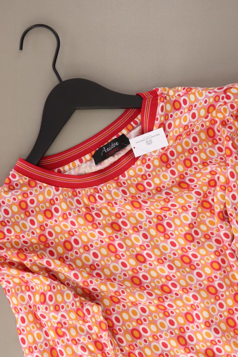 Aniston Longsleeve-Shirt Gr. 40 geometrisches Muster Langarm orange