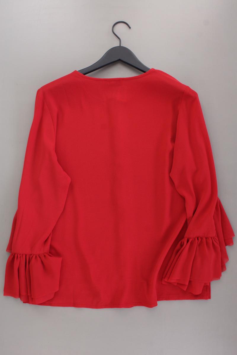 Judith Williams Classic Bluse Gr. 46 neuwertig Trompetenärmel rot aus Polyester