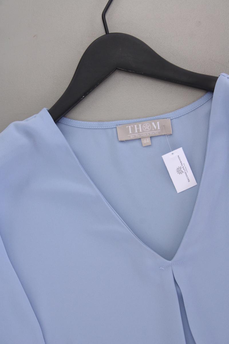 Thom by Thomas Rath Classic Bluse Gr. 44 3/4 Ärmel blau aus Polyester