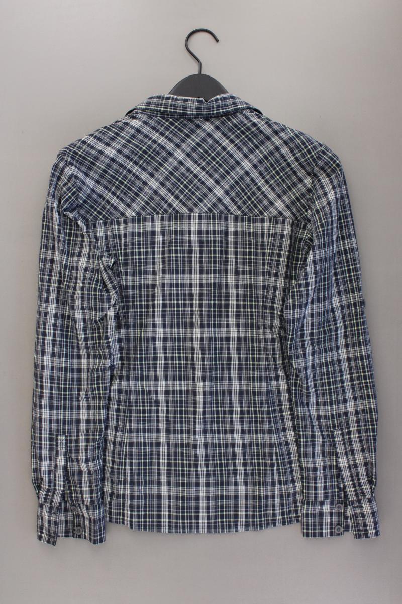 me ru Karobluse Gr. 42 kariert Langarm blau aus Nylon