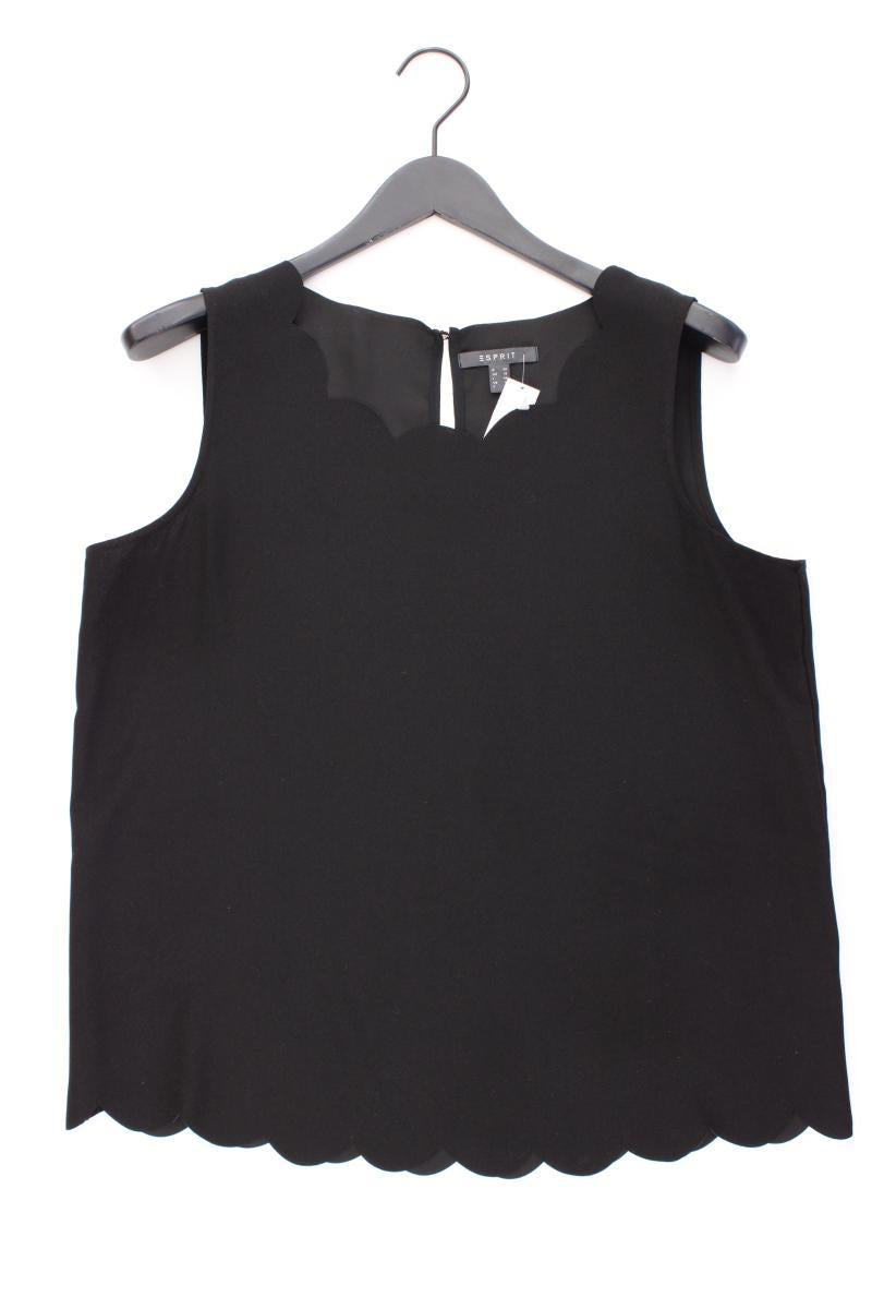Esprit Ärmellose Bluse Gr. 42 neuwertig schwarz aus Polyester