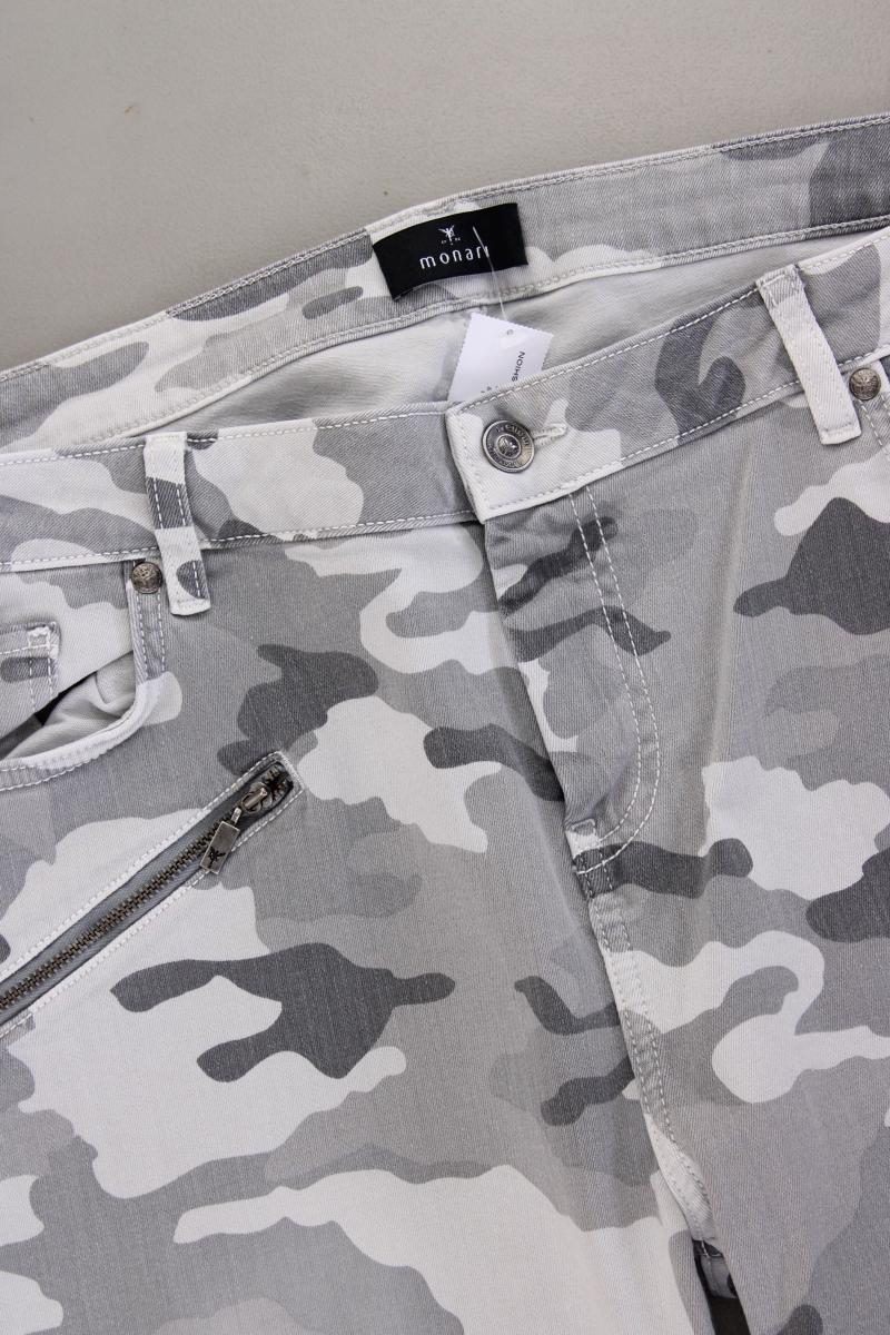 Monari Skinny Jeans Gr. 46 camouflage grau