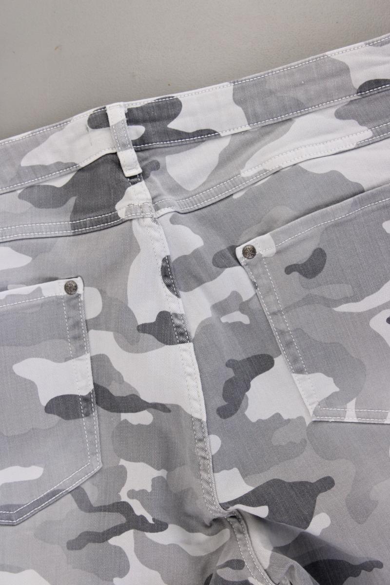 Monari Skinny Jeans Gr. 46 camouflage grau